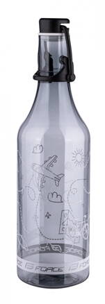 FORCE fľaša FLASK 0,5 l, transparentná dymová kouř