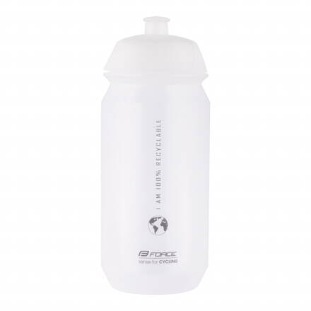 FORCE fľaša BIO EARTH 0,5 l, transparentná-šedá