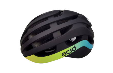 Extend cyklistická prilba ACID, S/M (54-58cm), black-blue-yellow, matt-shine
