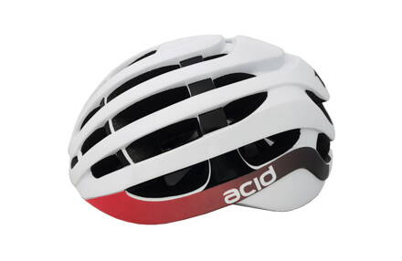 Extend cyklistická prilba ACID, M/L (58-61cm), white-black-red, shine