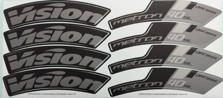 VISION ráfikové samolepky METRON 40 DB gray/black CH