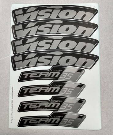 VISION ráfikové samolepky TEAM 35 COMP RB CH (1bk) ZJWH0428