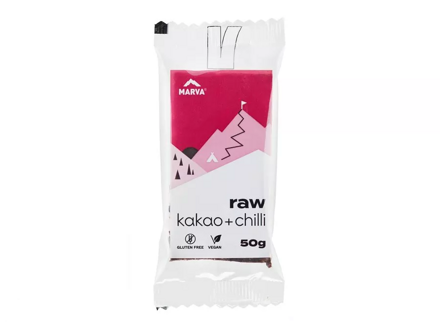 MARVA RAW tyčinka, kakao + chilli, 50 g