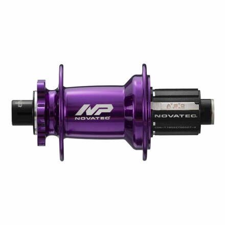 Novatec XD602SB/A-B12-ABG zadný náboj, 6-dier, 32 dier, 12x148 mm, Shimano HG, anodized purple, OEM