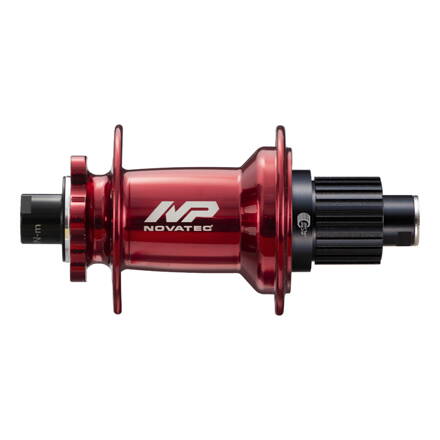 Novatec XD602SB/A-B12-MS zadný náboj, 32 dier, 12 x 148 mm, 6 dier, Shimano Microspline, červená, OEM