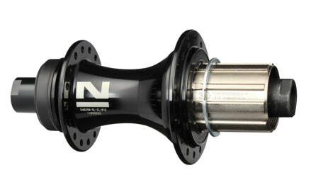 Novatec HBR D462SB-SL-CL-B12-S3S-11S, p.a.blk, 32h, w/o 12x148 T.A., D:44.0, 5xNBK, w/N14 logo,OEM