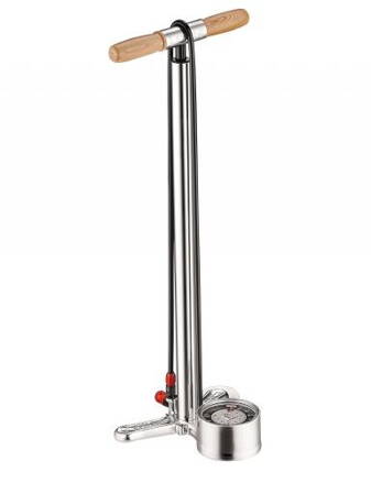 LEZYNE Pumpa nožná Alloy Floor Drive Tall 220 psi, vysoká lesklá strieborná