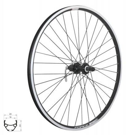 FORCE koleso zadné CLASSIC 26" " V" FHTX800 559x19, 36 dierové