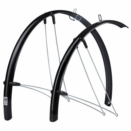 FORCE blatníky 36 Aluflex 28" cestné XL + vzpery, čierne