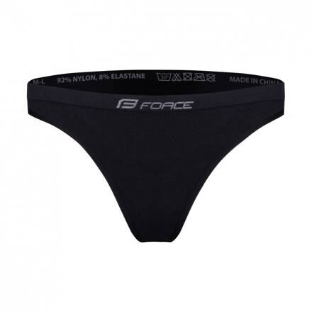 FORCE dámske spodné prádlo - brazílsky strih, 3 pack, čierne