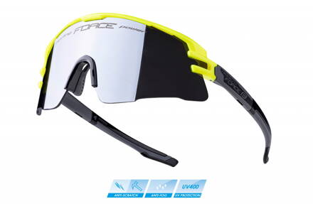 FORCE okuliare AMBIENT, fluo-šedé, čierne zrkadlové sklá