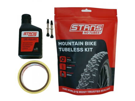 STAN´S NO TUBES Sada pre bezdušové pneumatiky - tmel 200ml, vložka 21mm, 44mm ventilka (2ks)