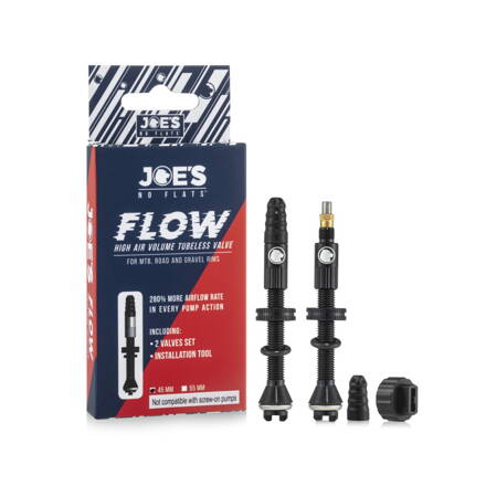 JOE´S NO-FLATS sada bezdušových ventilkov FLOW High Air Volume - 45mm