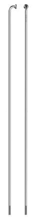 SAPIM špice LEADER INOX 14mm polyax J-bend strieborné 10ks 282mm