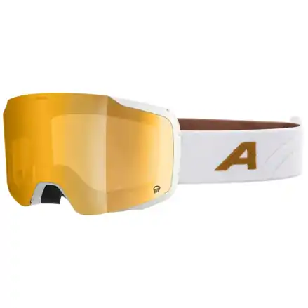 ALPINA Lyžiarske okuliare TAOS Q white-gold/mirror gold