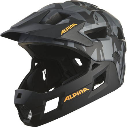 ALPINA Cyklistická prilba RUPI black-camo orange matt