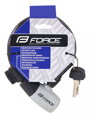 FORCE zámok RON špirálový s držiakom 120cm / 8mm, čierny