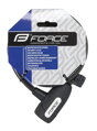 FORCE zámok LUX špirálový s držiakom 150cm / 10mm, čierny