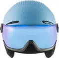 ALPINA Juniorská lyžiarska prilba ZUPO VISOR Q-LITE smoke-blue matt/blue