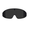 FORCE sklo náhradné k prilbe WASP, čierne laser