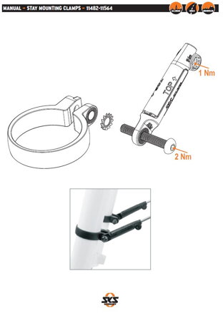 Montážne objímky pre blatníky SKS - 34-37 mm Montážne objímky pre blatníky SKS - 34-37 mm