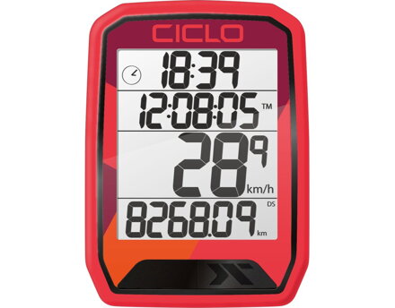 Tachometer CicloSport Protos 113 drôtový - Red