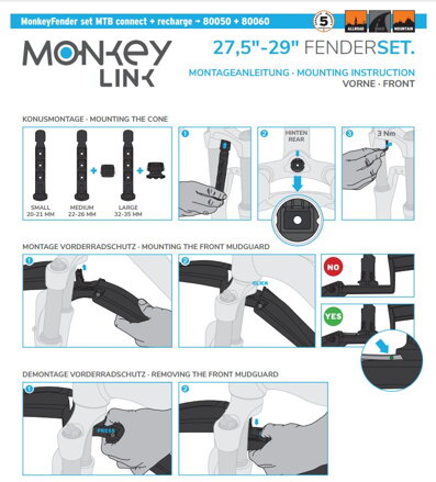 Náhradný kužeľový stĺpik vidlice SKS MonkeyChuck pre predný blatník MonkeyLink