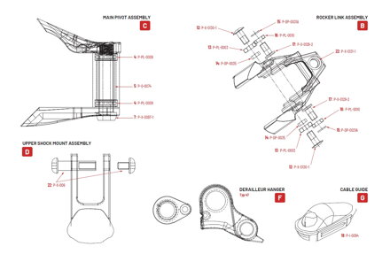 Droupout link bolt (set)/ čap zadnej vzpery PELLS Tarpan Droupout link bolt (set)/ čap zadnej vzpery PELLS Tarpan