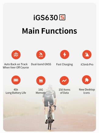 GPS navigácia iGPSport iGS630S