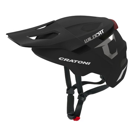 Detská prilba CRATONI WildCat LED Black Matt - S/M (49-56cm)