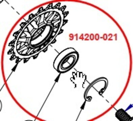 NORCO Idler Pulley 18T Sight Optic 914200-021