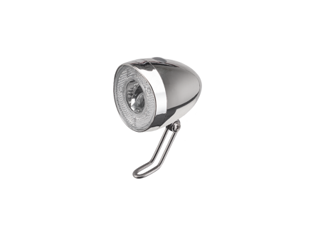 Osvetlenie predné CTM Retro I,1LED, batériové, strieborné Osvetlenie predné CTM Retro I,1LED, batériové, strieborné