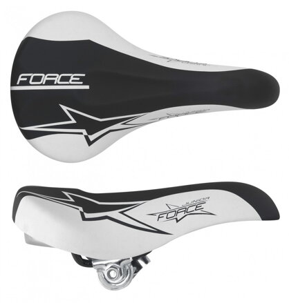 FORCE sedlo JUNIOR 24" detské, čierno-biele FORCE sedlo JUNIOR 24" detské, čierno-biele