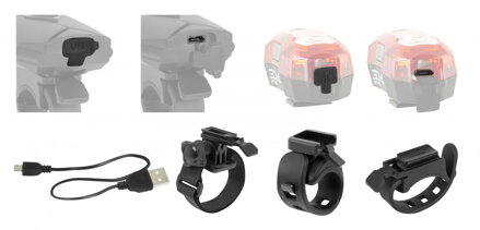 FORCE svetlá, sada EXPRESS USB predné + zadné FORCE svetlá, sada EXPRESS USB predné + zadné