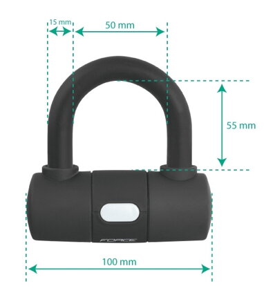 FORCE zámok reťazový 100cm / 10mm, čierny FORCE zámok reťazový 100cm / 10mm, čierny