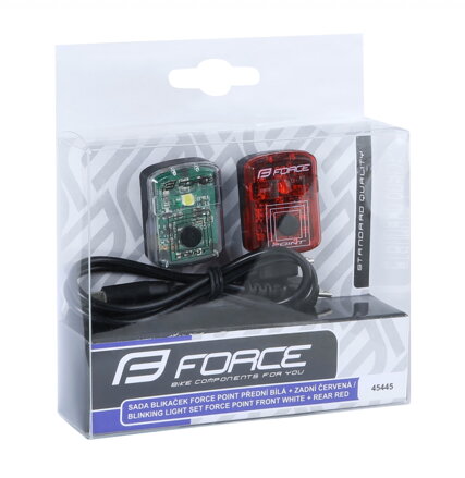 FORCE blikačky sada POINT USB predná + zadná FORCE blikačky sada POINT USB predná + zadná