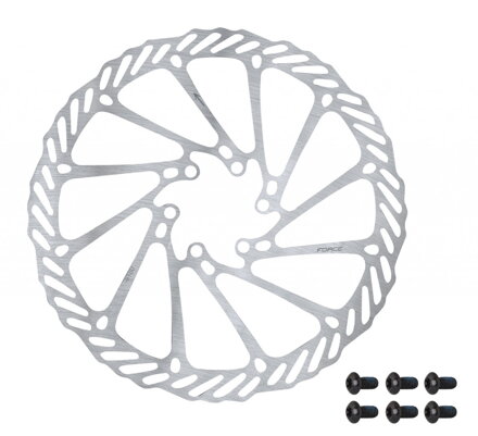 FORCE kotúč brzdový -2 180 mm, 6 dier, strieborný FORCE kotúč brzdový -2 180 mm, 6 dier, strieborný