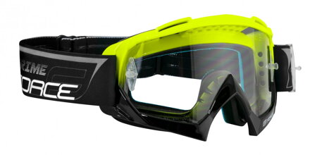 FORCE okuliare GRIME zjazdové čierno-fluo, číre sklo FORCE okuliare GRIME zjazdové čierno-fluo, číre sklo