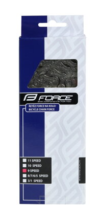FORCE reťaz P9002 pre E 9-kolo 138 čl., strieborná. / sivá FORCE reťaz P9002 pre E 9-kolo 138 čl., strieborná. / sivá