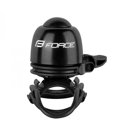 FORCE zvonček DING-DONG mosadz / plast, 19,2-31,8mm, čierny