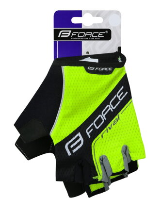 Force rukavice RIVAL, fluo-černé Force rukavice RIVAL, fluo-černé