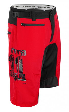 FORCE kraťasy MTB-11 s odnímateľnou vložkou, červené FORCE kraťasy MTB-11 s odnímateľnou vložkou, červené