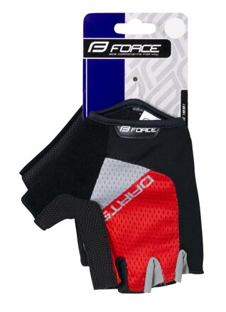 FORCE rukavice DARTS gél, bez zapínania, červeno-sivé FORCE rukavice DARTS gél, bez zapínania, červeno-sivé