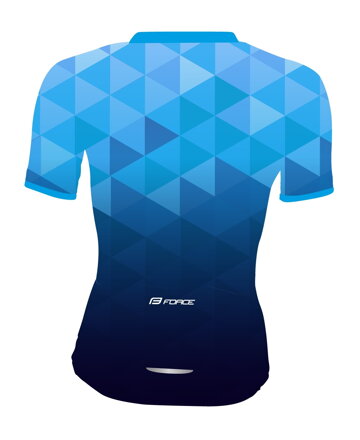 FORCE dres GEM dámsky krátky rukáv, modrý L FORCE dres GEM dámsky krátky rukáv, modrý L