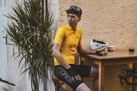 FORCE dres PURE krátky rukáv, žltý FORCE dres PURE krátky rukáv, žltý