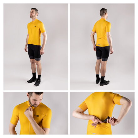 FORCE dres PURE krátky rukáv, žltý FORCE dres PURE krátky rukáv, žltý