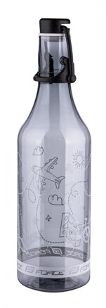 FORCE fľaša FLASK 0,5 l, transparentná dymová kouř