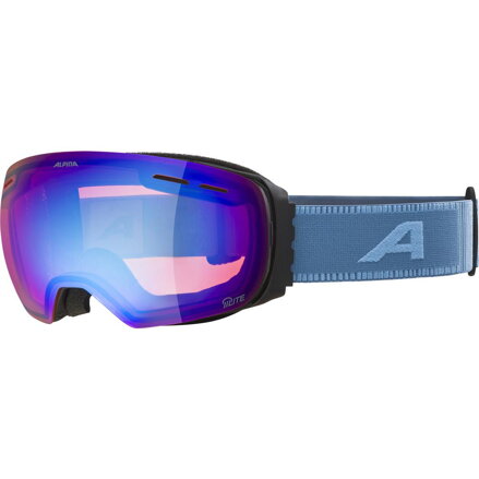 ALPINA Lyžiarske okuliare GRANBY Q-LITE black-smoke-blue matt, modré sklo