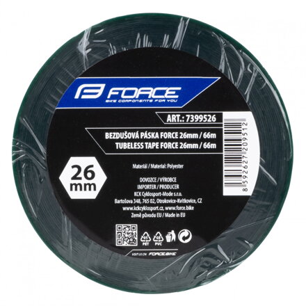 FORCE páska bezdušová Tubeless lepiaca 26mm x 66m FORCE páska bezdušová Tubeless lepiaca 26mm x 66m