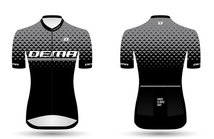 DEMA cyklistický dres pánsky black/gray DEMA cyklistický dres pánsky black/gray
